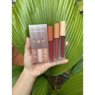 Set 3 Cây Son Kem Lì Herorange Fluffy Lip Glaze