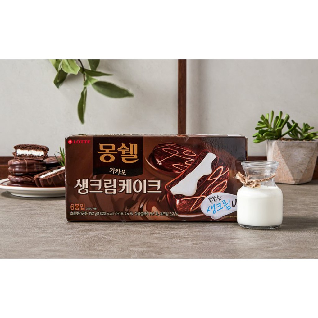 BÁNH MONSHELL KAKAO KEM TƯƠI 192G -  몽쉘 카카오케이크 192G