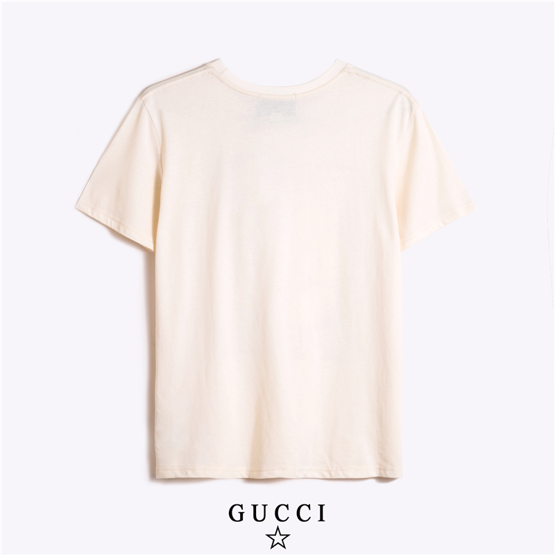 Gucci Couples Fashion Cotton T-shirt Classic Printing Casual Short Sleeve Tops Unisex Plus Size S-XXL Tee