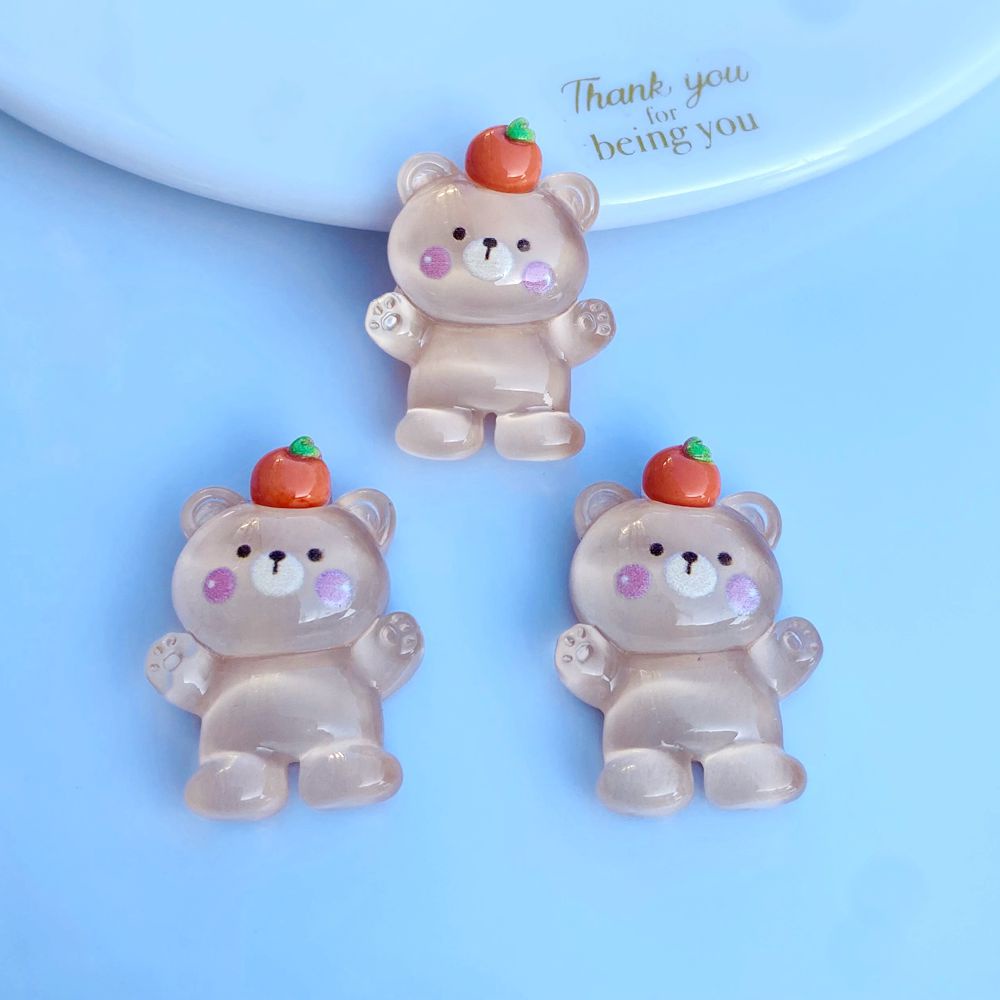 Bộ 10 Phụ Kiện Hình Ếch/Thỏ Bằng Nhựa Resin Trong Suốt Trang Trí Cho Điện Thoại