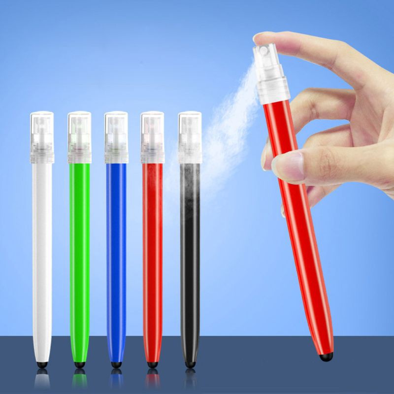 ARIN 10Pcs 2-in-1 Universal Stylus Pen with 5ml Misting Alcohol Spray Tube Mister for All Capacitive Touch Screen Devices