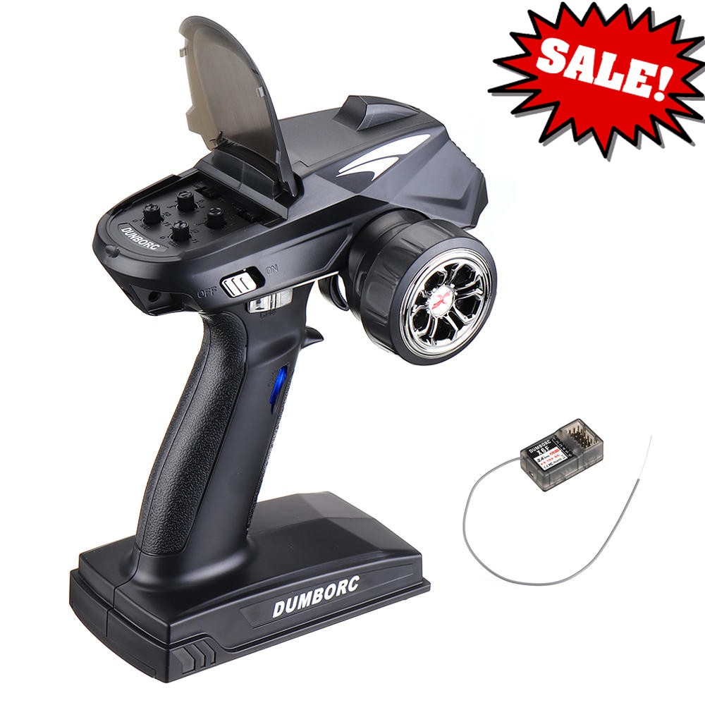Tay điều khiển Dumborc X4 X6  Dumbo RC  4 kênh sóng xa 500m cho xe và tàu điều khiển từ xa RB/RC