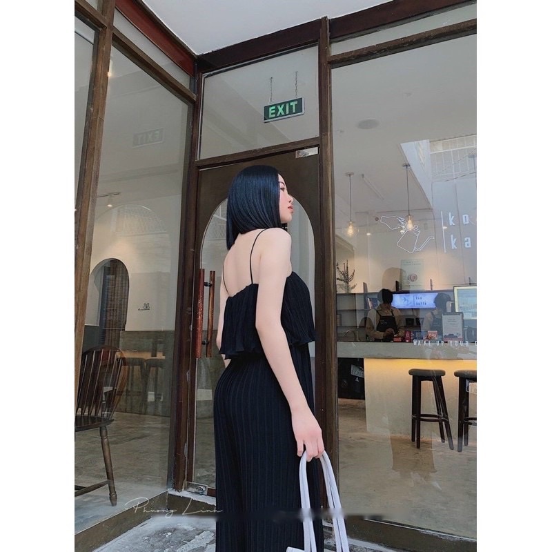 Jum quần dài 2 dây xuông dập ly