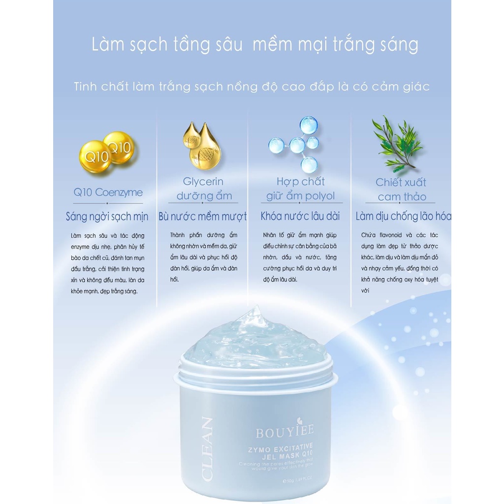 Combo mặt nạ thạch Bouyiee Ezynem + Thạch đen - Mask Taiwan nhập khẩu chính hãng (50G)