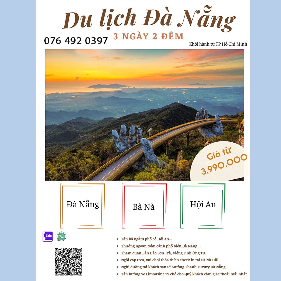 COMBO VÉ MÁY BAY KHÁCH SẠN SÀI GÒN – ĐÀ NẴNG 3 NGÀY 2 ĐÊM