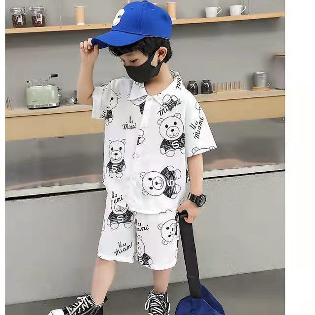 Set 2 Áo Thun + Quần Short Thời Trang Cho Bé Trai Từ 3 Đến 4-5 Đến 6 Đến 7 Đến 8 Đến 9 Đến 10 Đến 11 Đến 12 Tuổi Bán Thanh Thiếu Niên