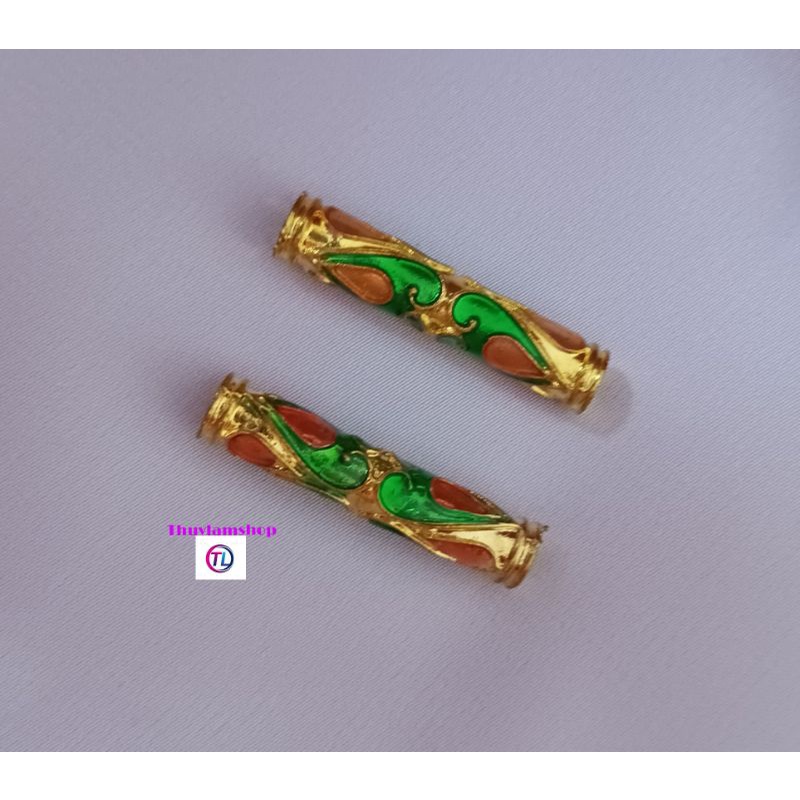 Charm Nepal nhà Phật khắc chú Ommani bình an may mắn bền màu làm vòng trầm vòng handmade