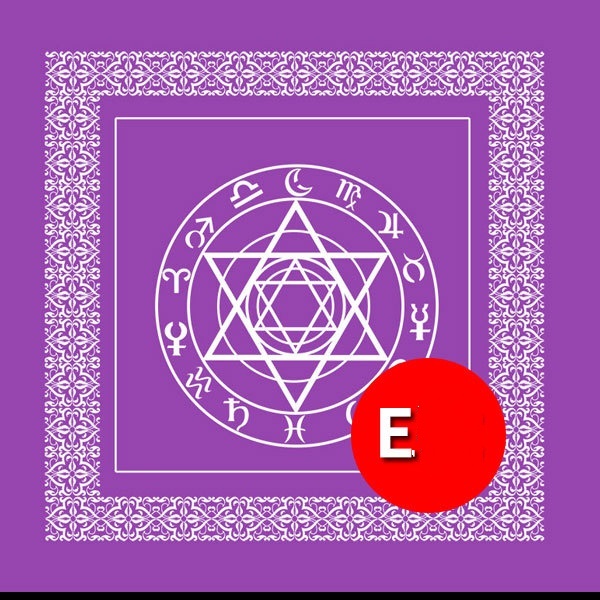 Khăn trải bài tarot/ Tarot Black Triquetra 48*48cm