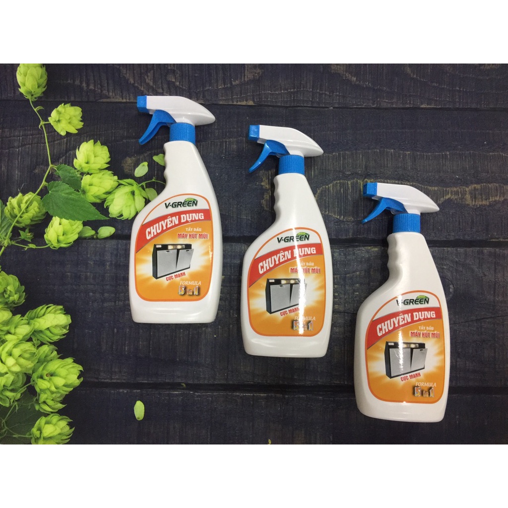SiêuTẩy Dầu Mỡ VGREEN - Tẩy đa Năng- Tẩy Sạch Dầu Mỡ Cứng Đầu Trên Máy Hút Mùi, Bếp Gas, Bếp Từ, Tường Bếp, Xoog chảo...