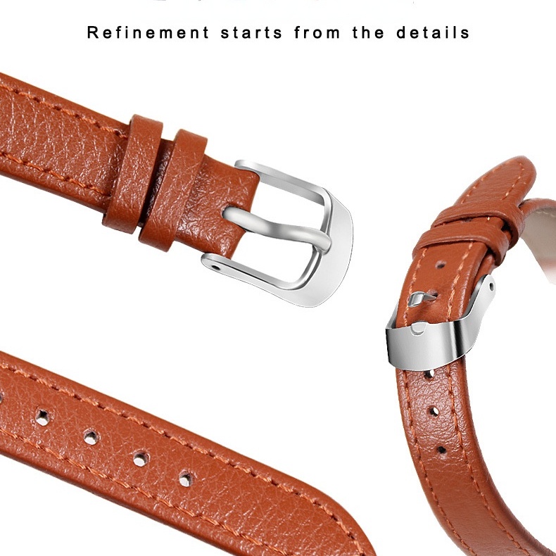 Dây Đeo Da Thay Thế Cho Đồng Hồ Thông Minh Xiaomi Mi Band 6/5/4/3