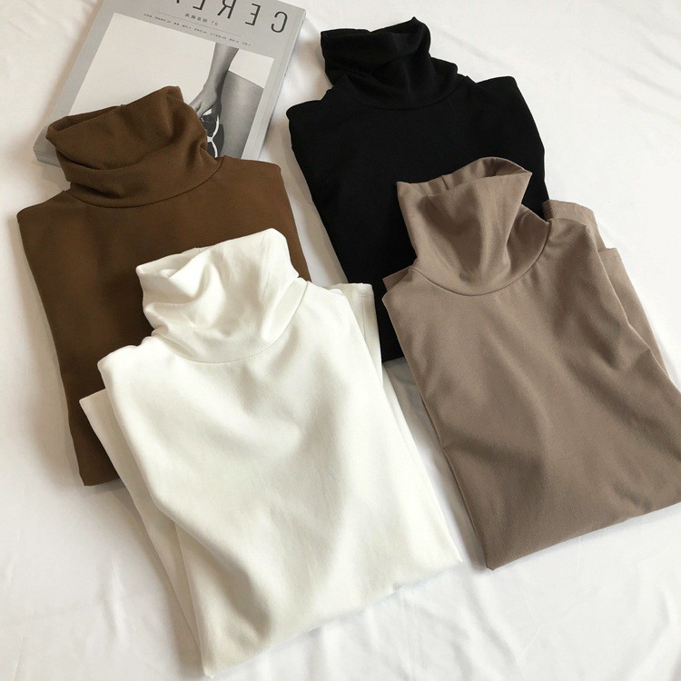 Áo Thun Dài Tay Cổ Lọ  Áo thun nữ dài tay body style Korea cổ lọ basic SIÊU HOT