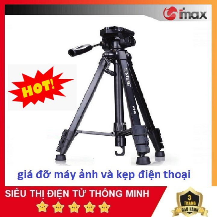 Gậy Tripod 3110A - Chân Đỡ Máy Ảnh Du Lịch - Có Kẹp Điện Thoại