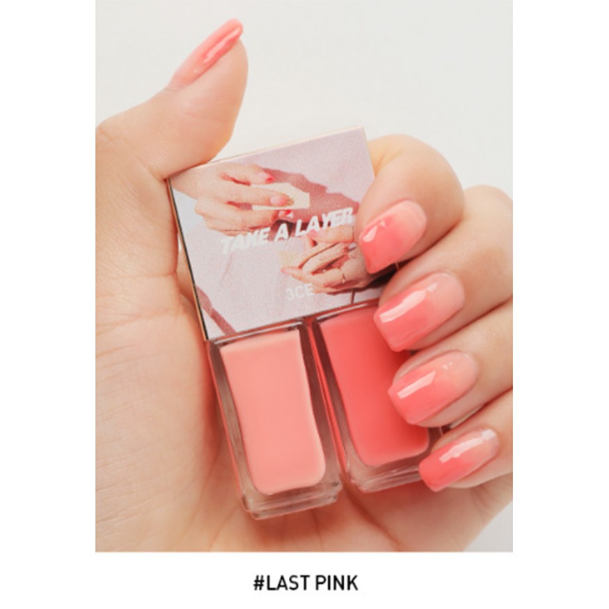 Sơn Móng Tay 3CE Take A Layer Layering Nail Lacquer #LAST PINK