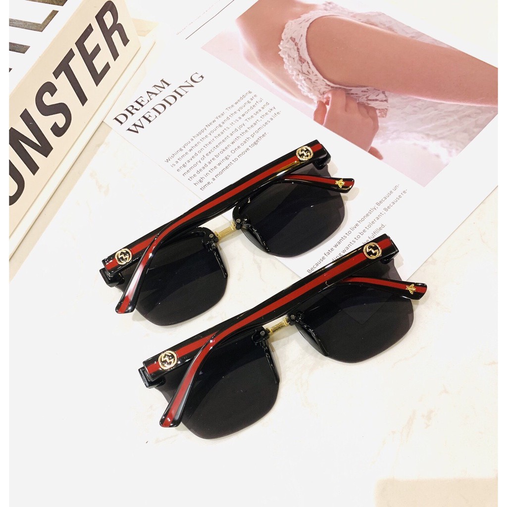 [SANG CHẢNH]Kính Mát GUCCI  Cao Cấp Màu Đen
