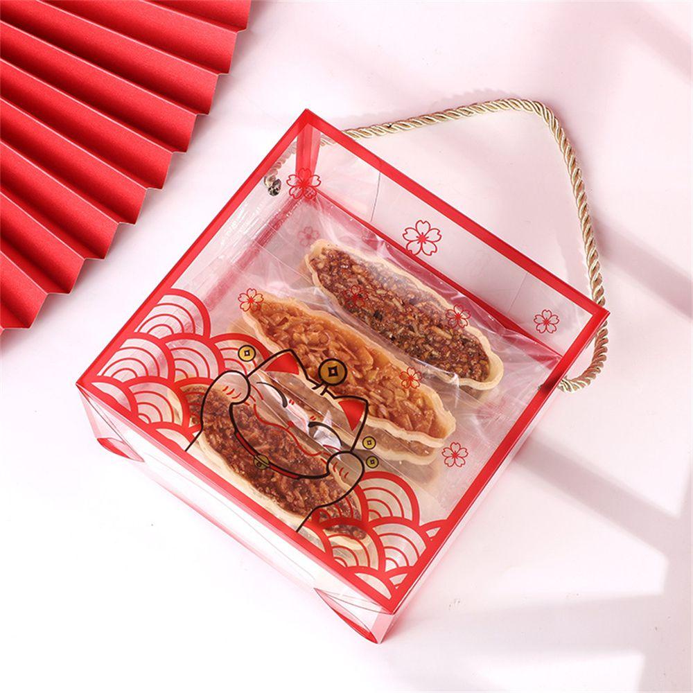 LAKAMIER Túi Đựng Bánh Quy / Quà Cưới / Năm Mới Phong Cách Trung Hoa Có Tay Cầm