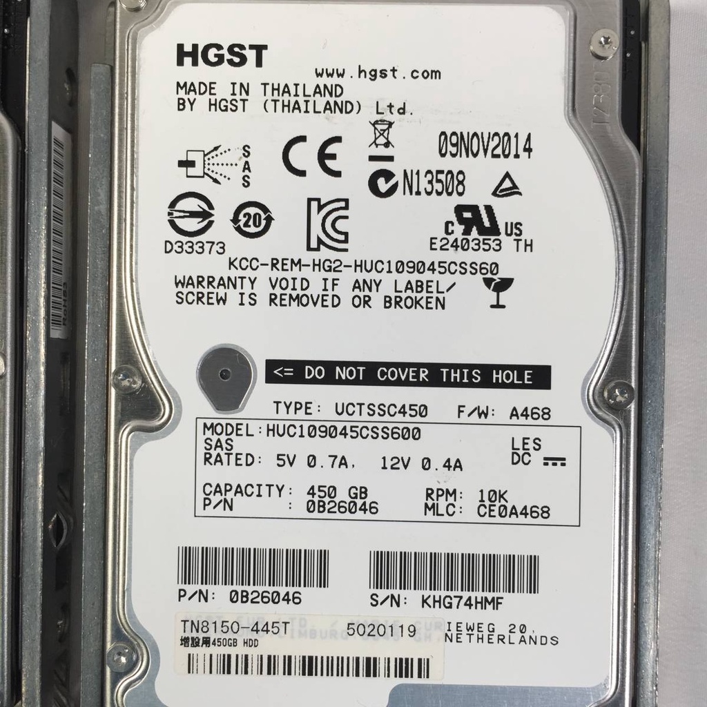 Ổ cứng máy chủ HP, HGST 450GB 6G SAS 10K SFF