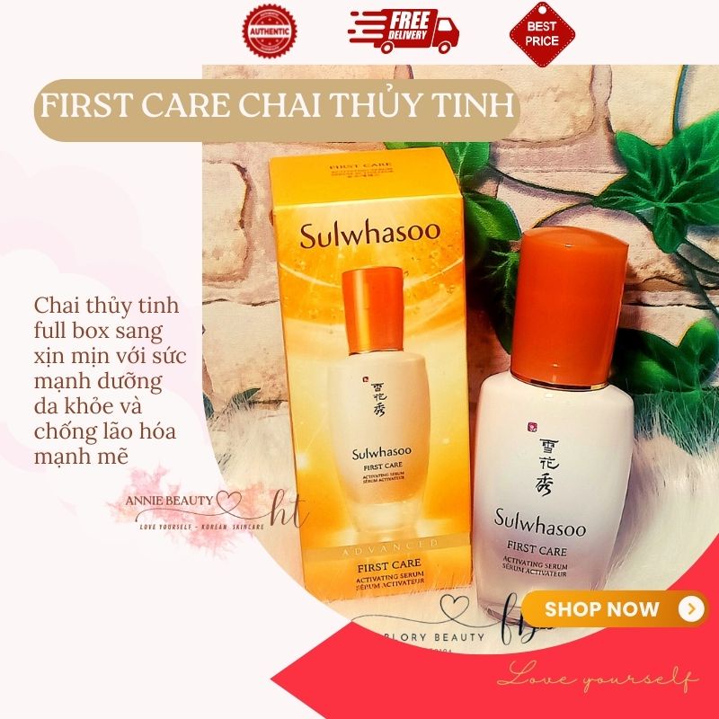 Tinh chất First Care Sulwhasoo dưỡng da, chống lão hóa, khởi động skincare hoàn hảo (chai thủy tinh 15ml)