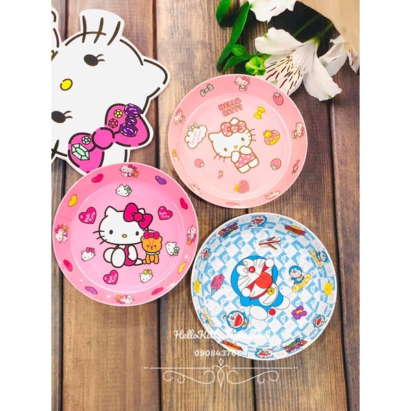 Dĩa tròn sâu lồng 20cm HelloKitty Doreamon