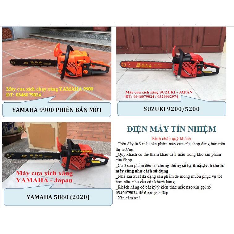 Máy cưa cây cưa gỗ chạy xăng YAMAHA 5860