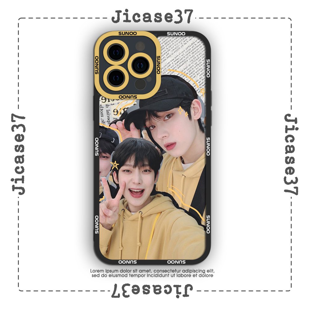Ốp lưng iphone và samsung xiaomi oppo cạnh vuông Jicase Sunoo ENHYPEN kpop