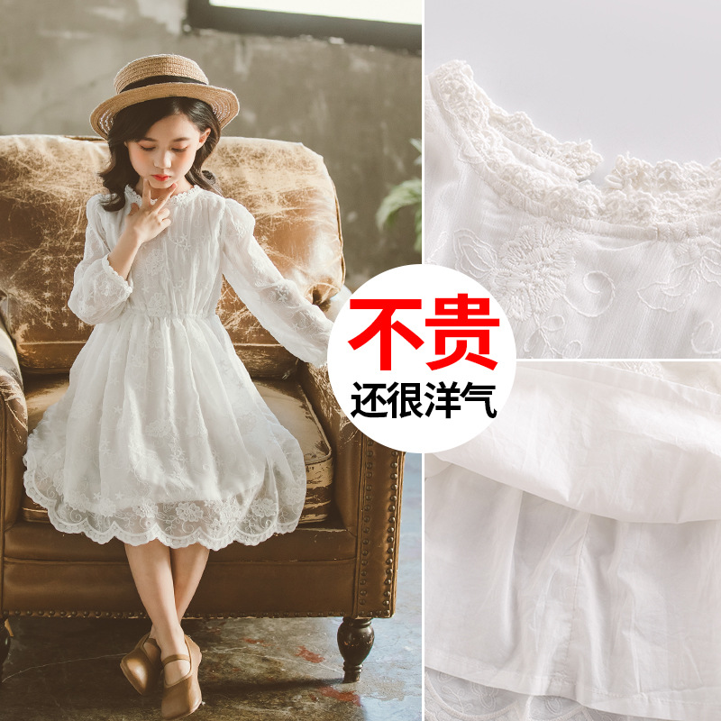 Đầm Ren Hoa Tay Dài Thời Trang Đáng Yêu Thân Thiện Với Da