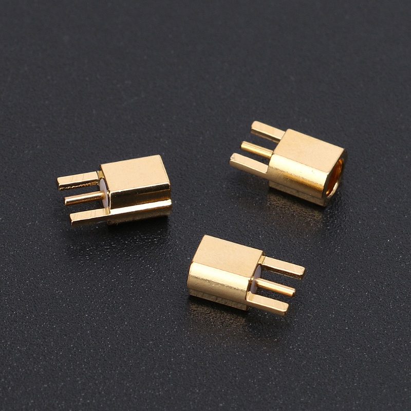 Đầu Nối Jack Cắm MMCX Female Với Đầu Hàn Thẳng Mạ Vàng 3 Chấu