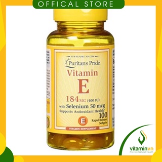 💎 viên uống vitamin e 400iu, 1000iu 50 mcg selen puritan's pride ⚡