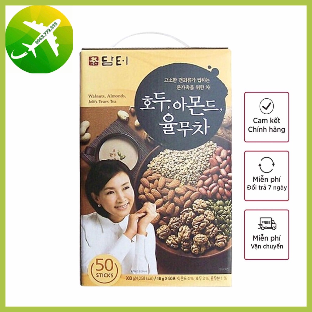 Bột ngũ cốc dinh dưỡng Hàn Quốc Damtuh 900g hộp 50 gói DATE Mới