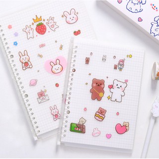 Set 4 miếng sticker trong suốt cute