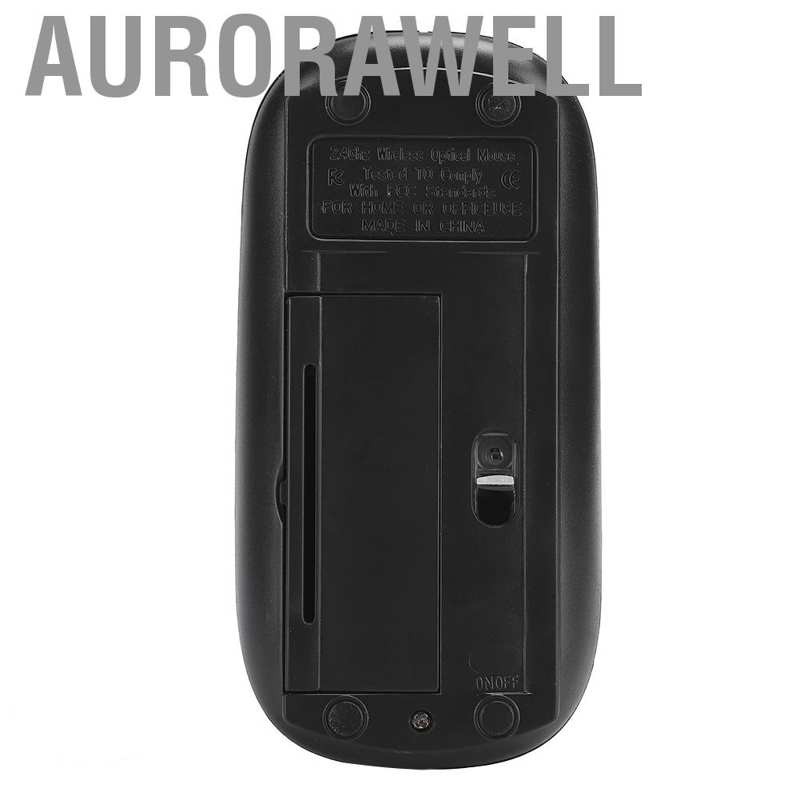 Aurorawell Wireless Keyboard Mouse Set Combo Black USB Receiver for Laptop Desktop Computer