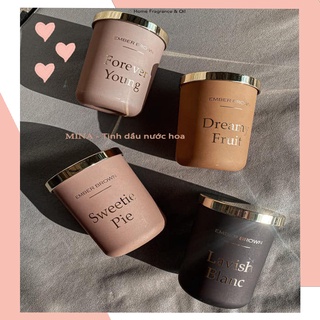 Nến thơm hương nước hoa, trái cây, kẹo ngọt, bánh quy cao cấp sang chảnh đèn cầy thơm đốt thư giãn Ember Brown Minagram