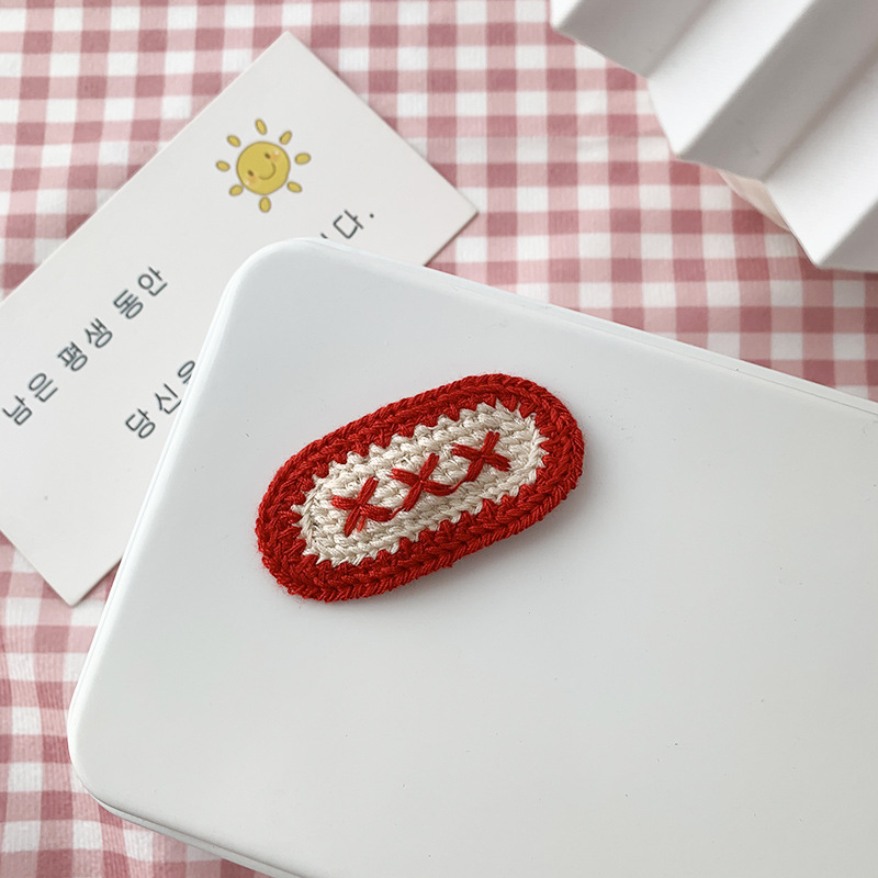 Kẹp Tóc Hình Quả Cherry Bằng Len Màu Đỏ Dễ Thương Phong Cách Hàn Quốc Mừng Năm Mới