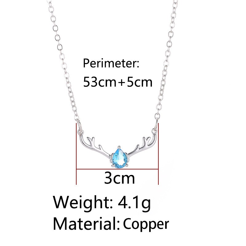 Vòng cổ chuỗi hợp kim mặt hình sừng hươu thời trang đẹp mắt cho nữ