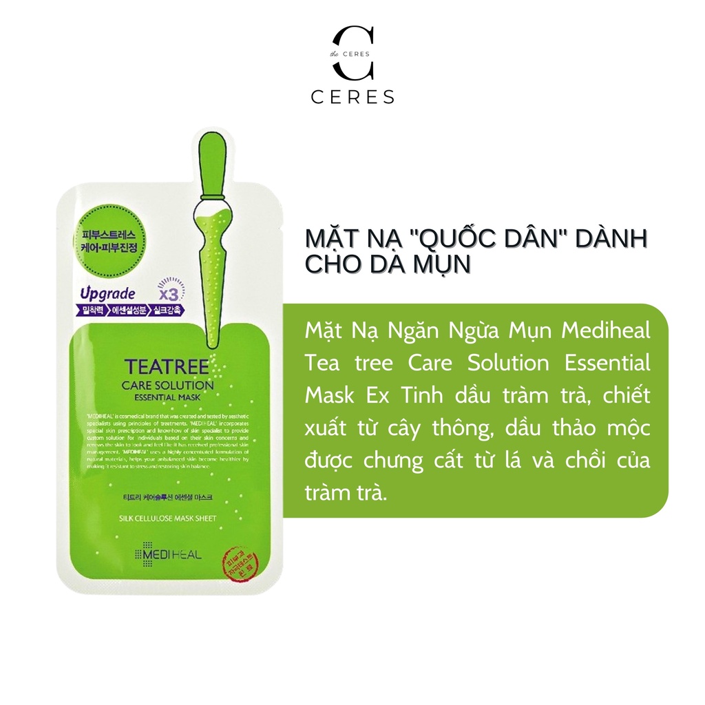 Mặt Nạ Giấy Mediheal - Hộp 10 Miếng Dưỡng Ẩm Trắng Da Chống Lão Hoá Giảm Mụn Cấp Ẩm Hàn Quốc 24ml