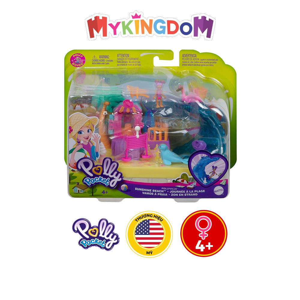 Đồ Chơi POLLY POCKET Bãi Biển Nắng Xanh Polly Pocket GTM68/GTM66