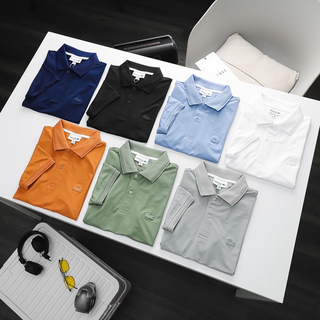 Aó polo nam Lcst cổ 2 khuy,Form Slimfit,vải chính phẩm thun poly mềm co dãn 4 chiều,thấm hút mồ hôi,Hàng VNXK