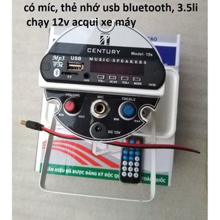 LOA PHÓNG THANH 15W LIỀN CÔNG SUẤT CÓ BLUETOOTH - CENTURY 15S