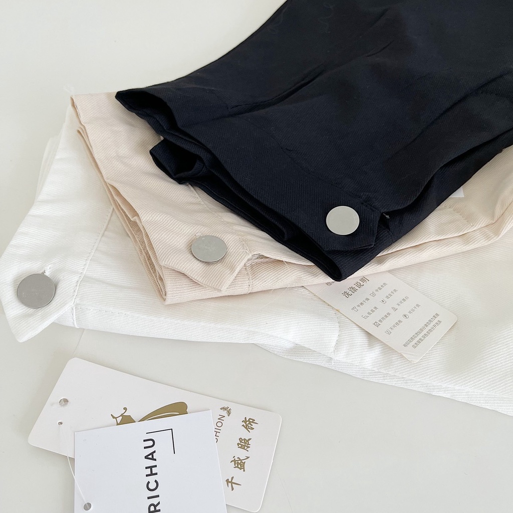 Quần short lưng bản cạp cao dáng ngắn - Surichau