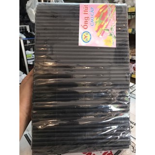 Ống hút trà trái cây màu đen- phi 8 - gói 500 gam