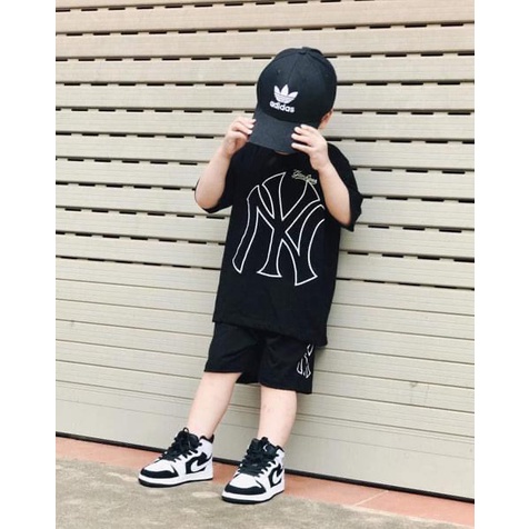 Áo thun NY yankee viền cho  bé , áo thun unisex , Kid_genZ