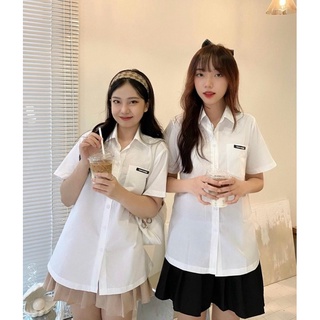 Set áo sơmi phối chân váy xếp ly nude