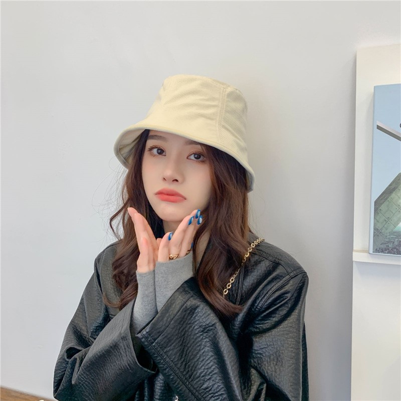 Nón bucket nữ gân chéo, mũ bucket cao cấp phong cách ulzzang hàn quốc, mũ nón bucket