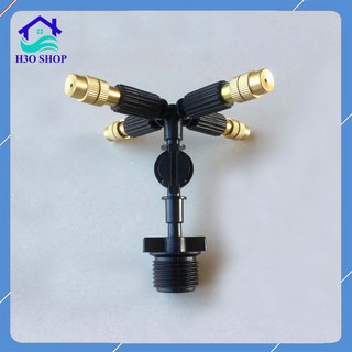 Béc Phun Sương Tưới Lan 4 Hướng Đầu Đồng, Kèm Ren Nối Ống 21mm Và Van Điều Áp