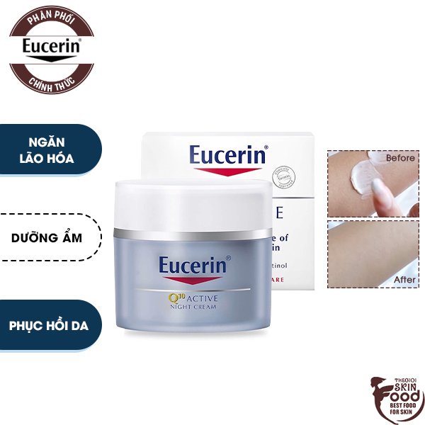Kem Dưỡng Ban Đêm Ngăn Lão Hóa Eucerin Sensitive Skin Q10 Active Night Cream 50ml