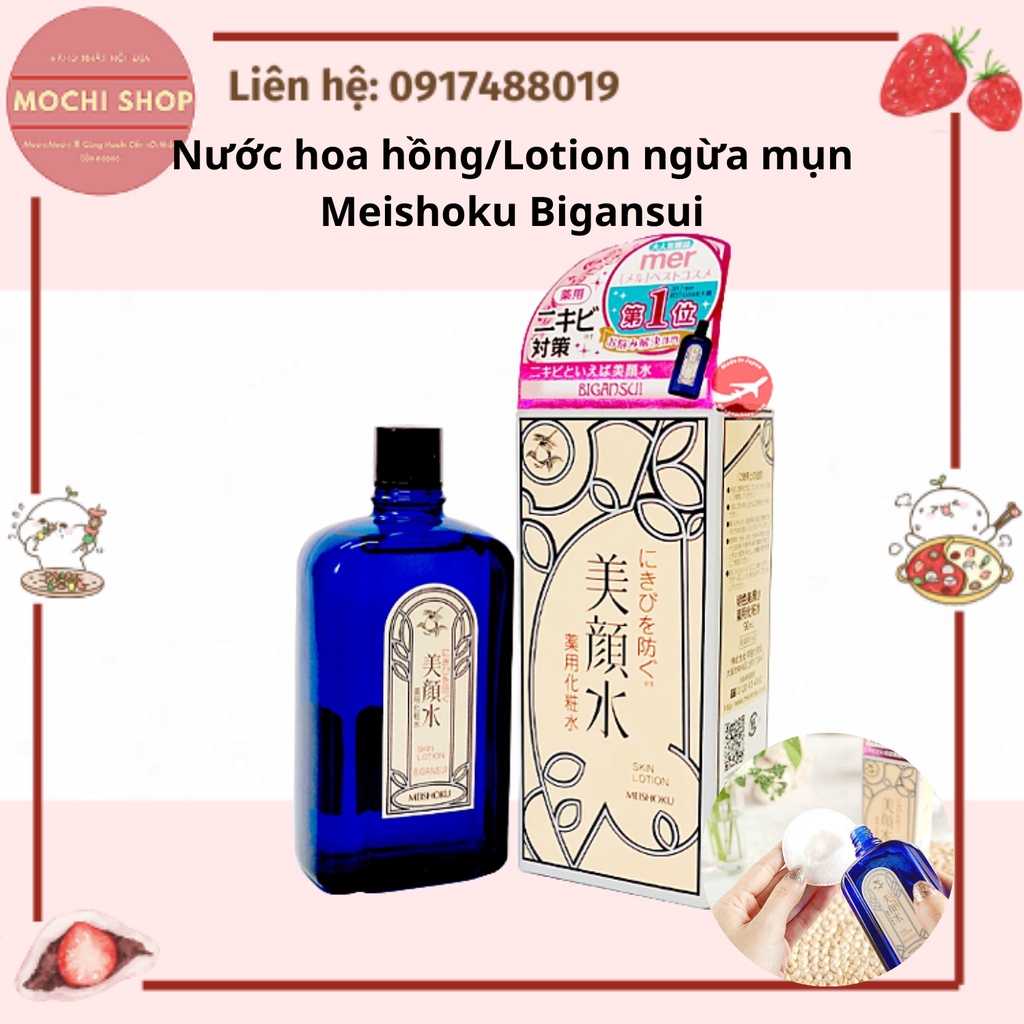 Nước hoa hồng/Lotion ngừa mụn Meishoku Bigansui Nhật Bản 90ml