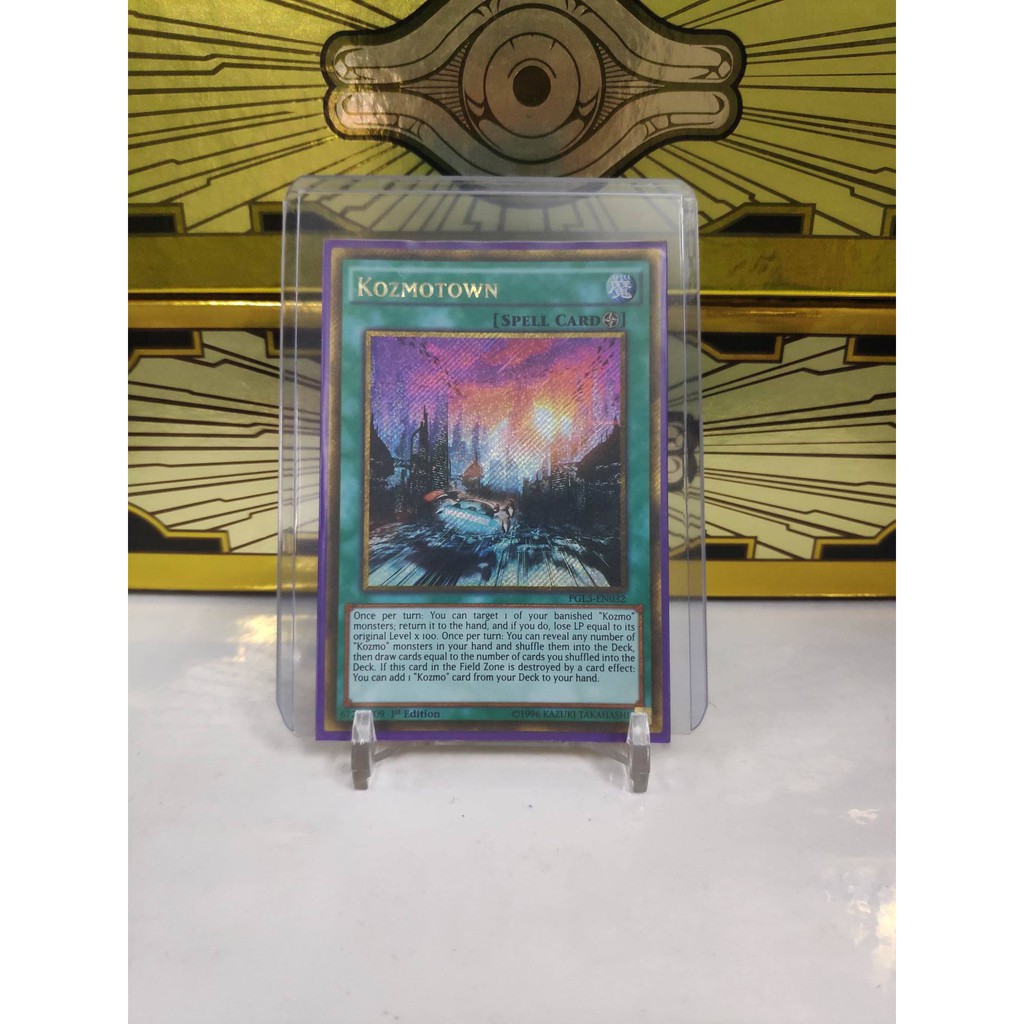 [ Dưa Hấu Yugioh ] Lá bài thẻ bài Kozmotown - Gold Secret Rare - Tặng bọc bài nhựa bảo quản