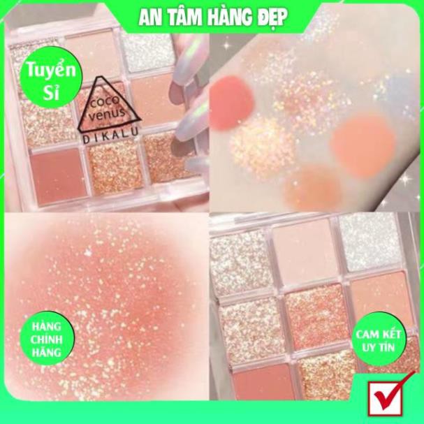 Bảng Phấn Mắt Nhũ Lì Siêu Hot 9 Ô Dikalu KING DC Tông Màu Nâu Cam Cực Kì Xinh Xắn Đáng Yêu | BigBuy360 - bigbuy360.vn