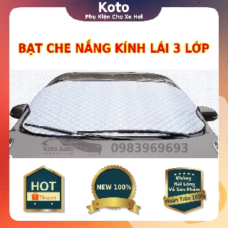Tấm Bạt Che Nắng Bên Ngoài Kính Lái Xe Hơi Ô Tô Loại Dầy 3 Lớp