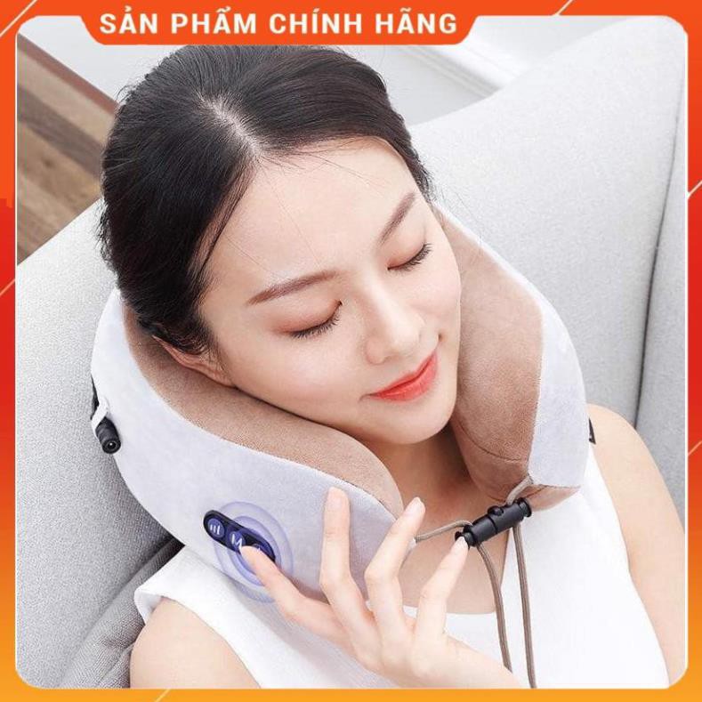 Gối Massage Cổ Vai Gáy Chữ U Đa Năng Cao Cấp Dành Cho Ô Tô Người Đi Du Lịch Dân Văn Phòng Dùng Pin Sạc [Free Ship]