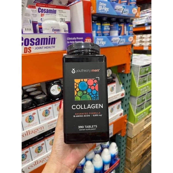 ‼️COLAGEN DÀNH CHO NAM ‼️ Xuất xứ mỹ 🇺🇸  🙋‍♂️💁‍♂️ Collagen Youtheory Men's Type 1 2 & 3 lọ 390 viên 💰💰